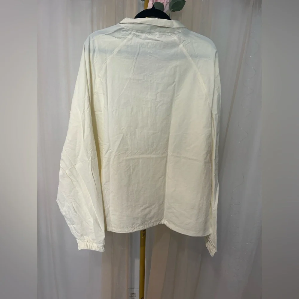 Staple Pigeon STPL Cream Half-Zip Windbreaker Jacket Large NWT Streetwear